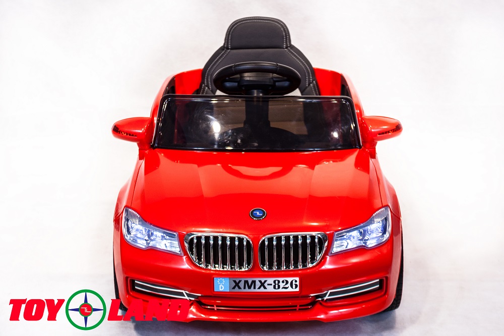 Электромобиль BMW красный  